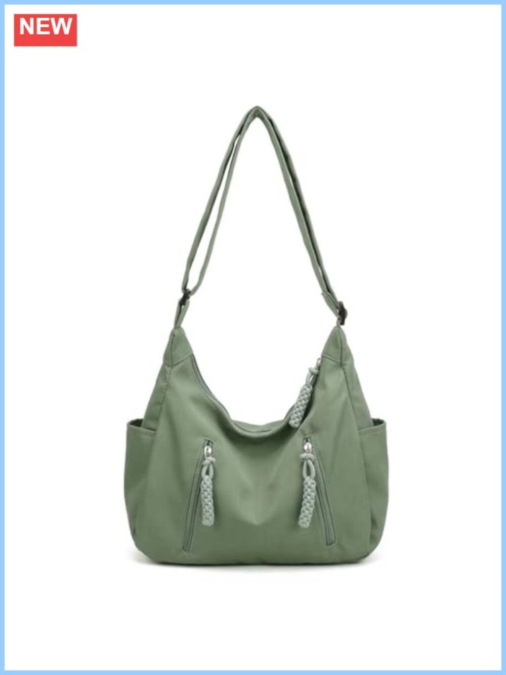 Nylon Crossbody Bags for Women Slouchy Crescent Tote Lightweight Casual Hobo